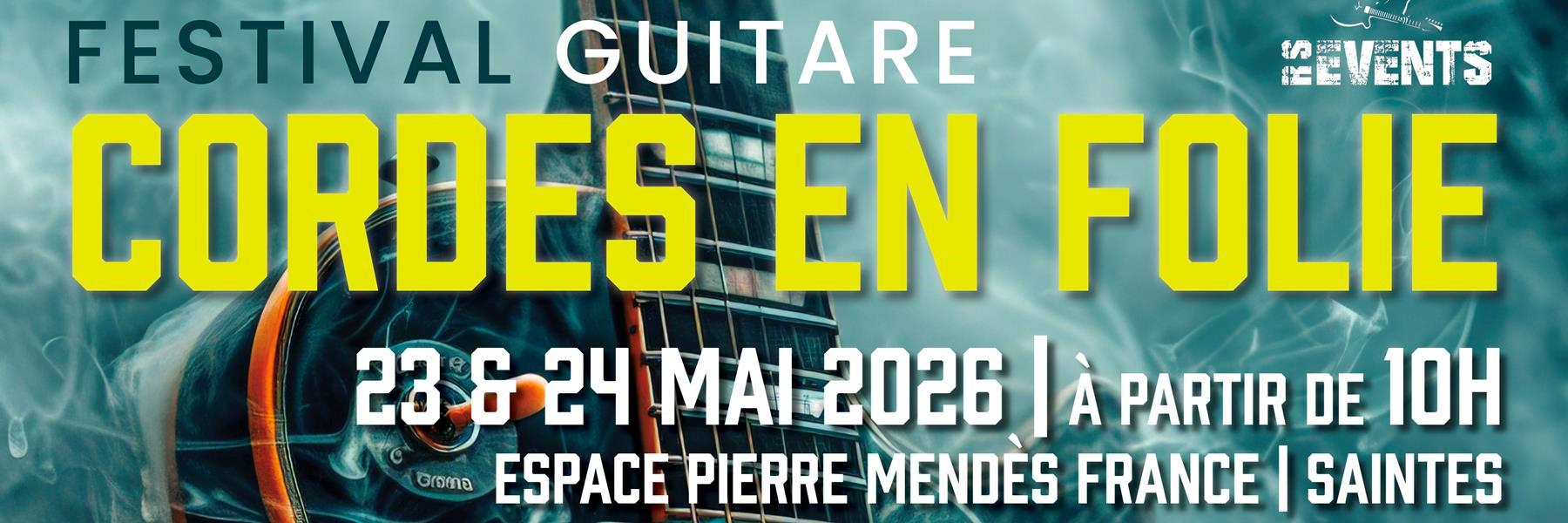 Cordes en Folie 2026 : Saintes accueille la première édition d’un festival 100 % guitare