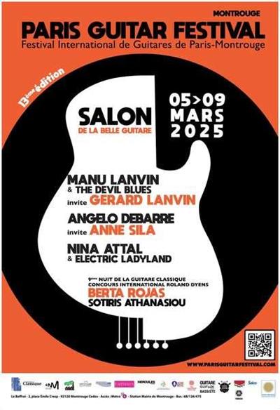 Le Paris Guitar Festival / Salon de la Belle Guitare : Une Rencontre Internationale Incontournable: March 7 to 9, 2025 at the Beffroi de Montrouge