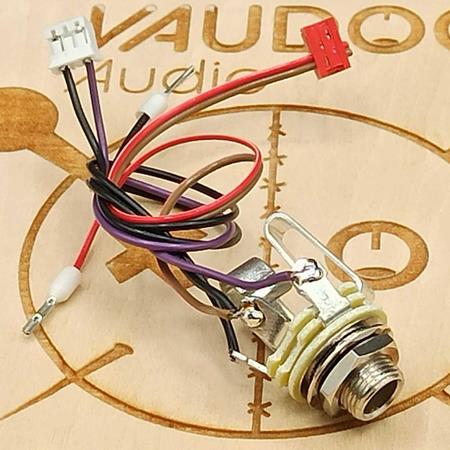Ac­ces­soires pour Gui­tares & Basses Vaudoo Audio - Connecteur jack pré-câblé pour preamp et Power Block Plug'N'Play - Electronique