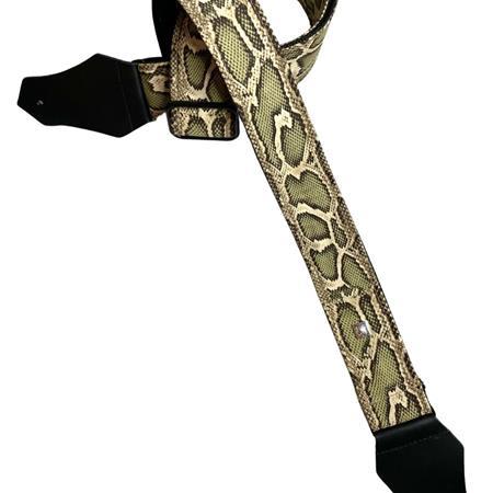 Ac­ces­soires pour Gui­tares & Basses GET'M GET'M INC - Diamondback 2\" Guitar Strap - Rattler Green - Sangles