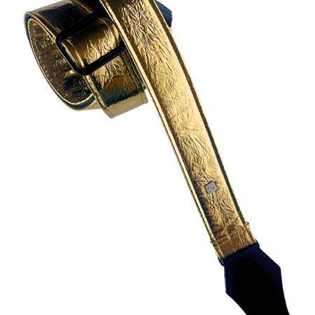 Ac­ces­soires pour Gui­tares & Basses GET'M GET'M INC - Distressed Vernice 2\" Guitar Strap - Gold - Sangles