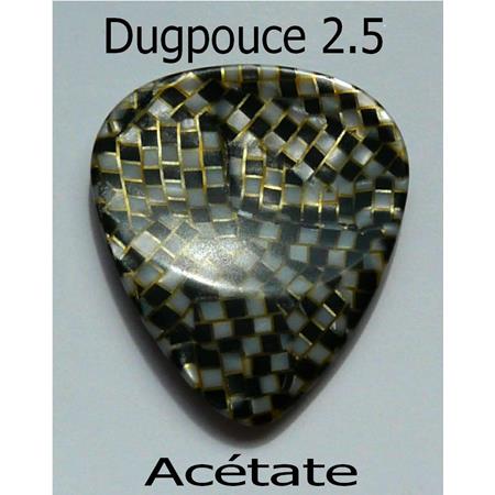Ac­ces­soires pour Gui­tares & Basses Dugain - Modèle  Dugpouce 2.5 Acetate pour Droitier - Mediators