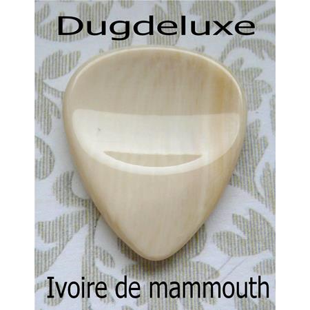 Ac­ces­soires pour Gui­tares & Basses Dugain - Modèle Dugdeluxe Ivoire de Mammouth  Droitier - Mediators