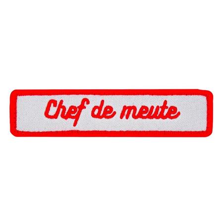 Lifestyle Houblon Platine - PATCH \"Chef de meute\" ROUGE - Textile