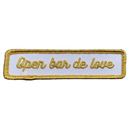 Lifestyle Houblon Platine - PATCH \"Open bar de love\" DORÉ - Textile