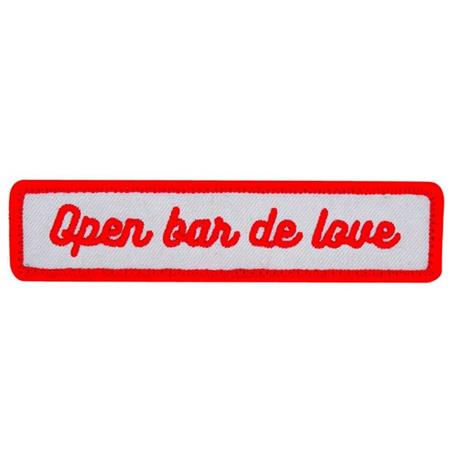 Lifestyle Houblon Platine - PATCH \"Open bar de love\" ROUGE - Textile