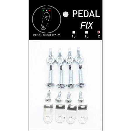 Effets Guitares & Basses Pedal Room Italy - Pedal Fix MOD 2 - 18x18x9mm - INOX Universal Plate Kit Mounting (kit for 1 pedal) - Accessoires
