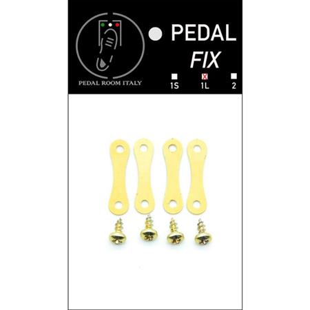 Effects & Pedals Pedal Room Italy - Pedal Fix MOD 1L - 35x9mm - BRASS Universal Plate Kit Mounting (kit for 1 pedal) - Accessories