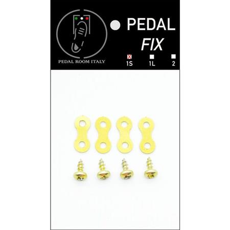 Effects & Pedals Pedal Room Italy - Pedal Fix MOD 1S - 22x9mm - BRASS Universal Plate Kit Mounting (kit for 1 pedal) - Accessories
