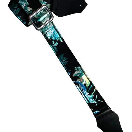 Ac­ces­soires pour Gui­tares & Basses GET'M GET'M INC - Platinum Bloom 2\" Guitar Strap - Blue Peony - Sangles