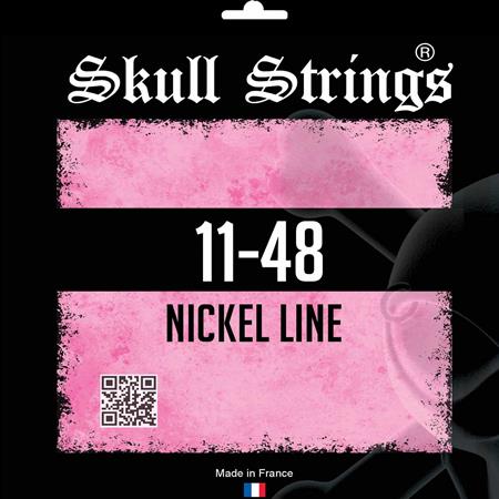 Ac­ces­soires pour Gui­tares & Basses Skull Strings - Skull Strings 11-48 Nickel Line - Guitare électrique