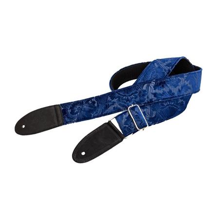 Ac­ces­soires pour Gui­tares & Basses Bourbon Strap Guitar - VELVET OULINE AZUL - Sangles