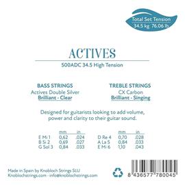 Accessories Knobloch Strings - ACTIVES CX Carbon High Tension 500ADC 34.5 Kg - Classical Guitar