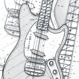Lifestyle The Cappel - Art Print / Fender Mustang 1964 - Art