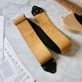 Ac­ces­soires pour Gui­tares & Basses Tom's Vintage Straps - Custom 3\" wide Amber 'Corduroy' Guitar/Bass Hippie Strap - Sangles