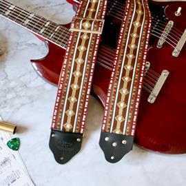 Ac­ces­soires pour Gui­tares & Basses Tom's Vintage Straps - Custom 3\" wide 'Diamonds' Guitar/Bass Hippie Strap - Sangles