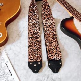 Ac­ces­soires pour Gui­tares & Basses Tom's Vintage Straps - Custom 3\" Wide Gold 'Sequins' Guitar/Bass Hippie Strap - Sangles