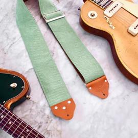 Ac­ces­soires pour Gui­tares & Basses Tom's Vintage Straps - Custom 3\" wide Turquoise 'Corduroy' Guitar/Bass Hippie Strap - Sangles