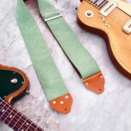 Ac­ces­soires pour Gui­tares & Basses Tom's Vintage Straps - Custom 3\" wide Turquoise 'Corduroy' Guitar/Bass Hippie Strap - Sangles