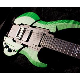 Guitares électriques EBG Instruments - EBG-6 Jigsaw \"Flamed green\" - Guitares 6 cordes