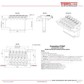 Guitares électriques Tremoline - FT36T-L3-SP tremolo system - Tremolo