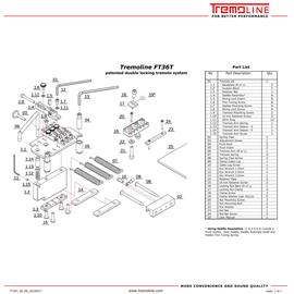 Guitares électriques Tremoline - FT36T-L3-SP tremolo system - Tremolo