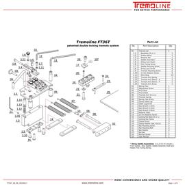 Guitares électriques Tremoline - FT36T-R2-SP tremolo system - Tremolo