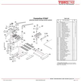 Guitares électriques Tremoline - FT36T-R3-BS tremolo system - Tremolo