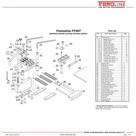 Guitares électriques Tremoline - FT36T-R3-SP tremolo system - Tremolo