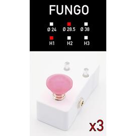 Effects & Pedals Pedal Room Italy - Fungo Ø 28,5mm - H 15,5mm - D28H1 - 3Pcs: Plexi Transparent, Plexi Pink, Plexi Yellow - Accessories