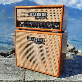 Amplificateurs Guitares Électriques Invaders Amplification - Invaders Amplification - 950 Bad'As & 1x12\" Special Edition Guitar Amp - Solid Wood Serie - Stack