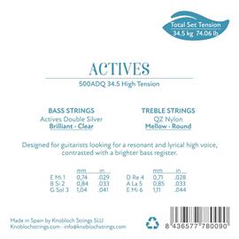 Accessories Knobloch Strings - ACTIVES QZ Nylon High Tension 500ADQ 34.5 Kg - Classical Guitar