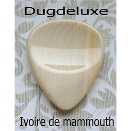 Ac­ces­soires pour Gui­tares & Basses Dugain - Modèle ergonomique Dugdeluxe Ivoire de Mammouth avec pouce et index courbe  Droitier - Mediators