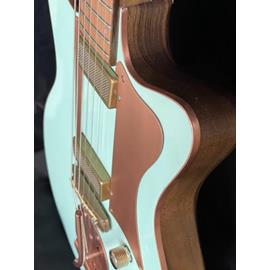 Guitares électriques Hervé Berardet - Guitare et Création - Osiris Sb « SharkyTone » GF \"Seaside\", set GoldFoil, Vibrato et Copper look ! - Guitares 6 cordes