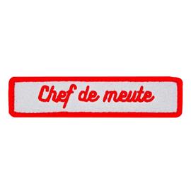 Lifestyle Houblon Platine - PATCH \"Chef de meute\" ROUGE - Textile