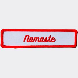 Lifestyle Houblon Platine - PATCH \"Namaste\" ROUGE - Textile