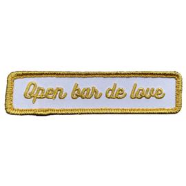 Lifestyle Houblon Platine - PATCH \"Open bar de love\" DORÉ - Textile