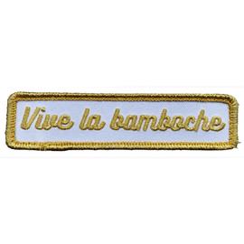 Lifestyle Houblon Platine - PATCH \"Vive la bamboche\" DORÉ - Textile