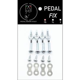 Effets Guitares & Basses Pedal Room Italy - Pedal Fix MOD 1S - 22x9mm - INOX Universal Plate Kit Mounting (kit for 1 pedal) - Accessoires