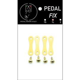 Effects & Pedals Pedal Room Italy - Pedal Fix MOD 1L - 35x9mm - BRASS Universal Plate Kit Mounting (kit for 1 pedal) - Accessories