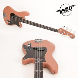 Bass Guitars Wild Custom Guitars - PRESS BASS Coral Pink - 4-Strings Bass