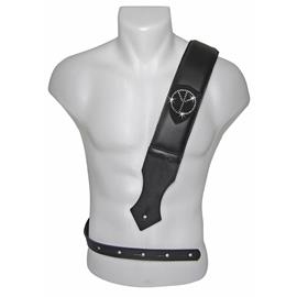 Ac­ces­soires pour Gui­tares & Basses BG Franck Bichon - Sangle Logo Peace & Love Glam - Noir - GLGPL10 - Sangles