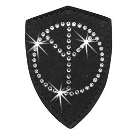 Ac­ces­soires pour Gui­tares & Basses BG Franck Bichon - Sangle Logo Peace & Love Glam - Noir - GLGPL10 - Sangles