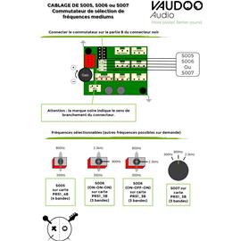 Ac­ces­soires pour Gui­tares & Basses Vaudoo Audio - Sélecteur de fréquence précâblé - Electronique