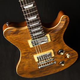 Electric guitars Rui Silva Custom Guitars & Basses - Selene Carved Top Tiger Brown - 6-string guitars