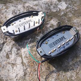 Ac­ces­soires pour Gui­tares & Basses Euterpe Micros - Set Humbucker Vintage Hot Capots pleins chrome bleutés - Guitare électrique