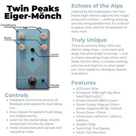 Effets Guitares & Basses RhPf Electronics - Twin Peaks Eiger-Mönch - Delay