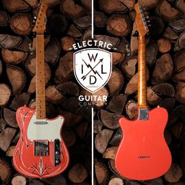 Guitares électriques Wild Custom Guitars - WILD TV - FIESTA RED PINSTRIPE - Guitares 6 cordes